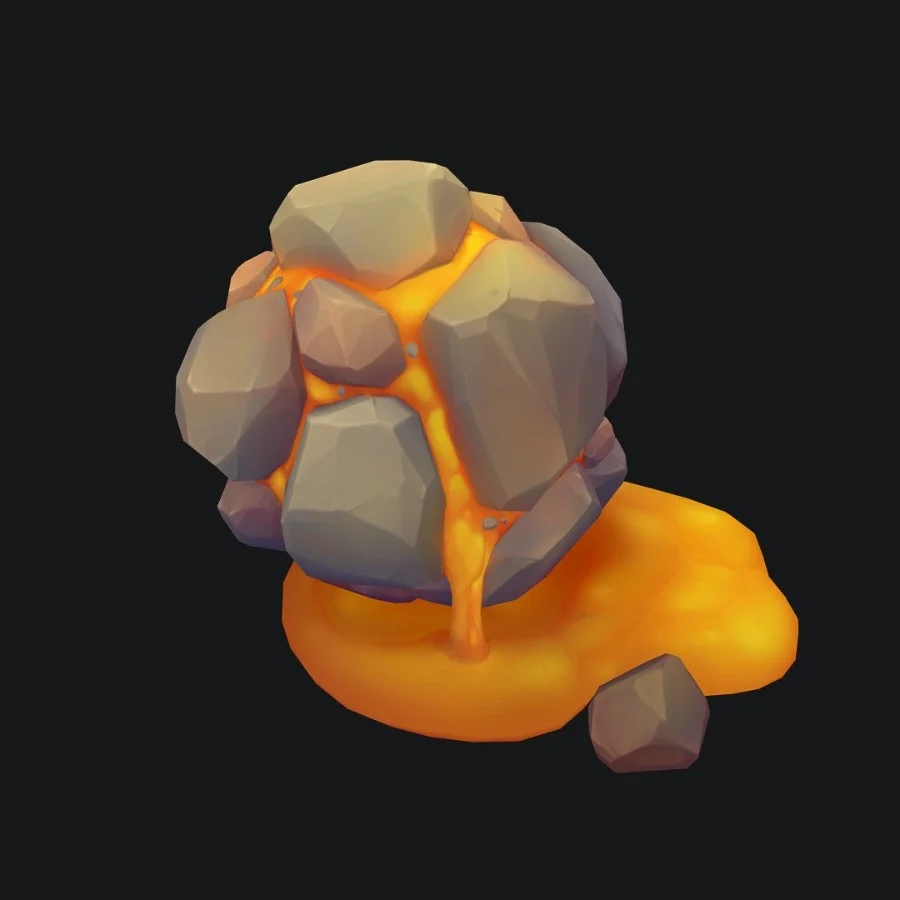 Stylized Texture: Rocks with Lava